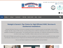 Tablet Screenshot of bowmanmechanicalservices.com